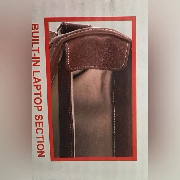 Leather Crossbody bag w/interior organizer pocket, and built-in laptop section.